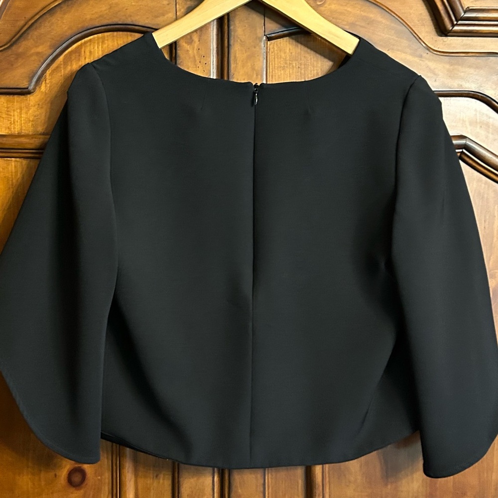 Milly Cascade Beetle Black Crop Top Size Medium - Picture 6 of 10